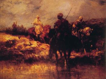Adolf Schreyer : arabs on horseback II